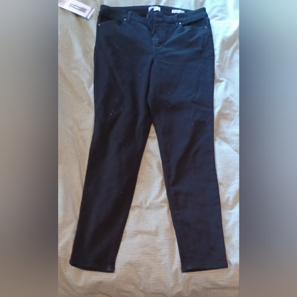 Jessica Simpson Women's High Rise Skinny Jeans Size 14/32 Inseam 30" Black - Picture 5 of 6